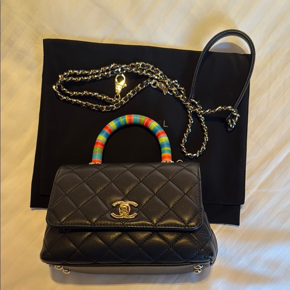 Chanel Black Quilted Handbag